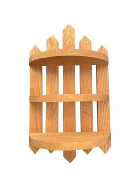 Vintage Wooden Picket Fence Trinket Shelf